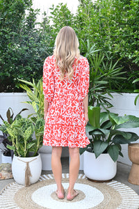 SIMONE DRESS - RED