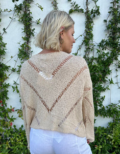 DIAMOND CROCHET KNIT JUMPER