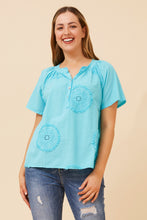 Load image into Gallery viewer, BINDI ITALIAN COTTON TOP - AQUA