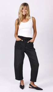 LEO BARREL BLACK JEANS - MONACO