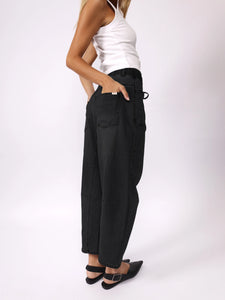 LEO BARREL BLACK JEANS - MONACO
