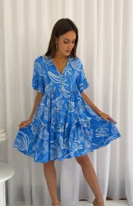 ALBA DRESS - BLUE