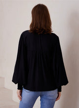 Load image into Gallery viewer, EVIE BLOUSE - BLACK - IRIS MAXI