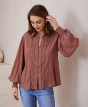 Load image into Gallery viewer, EVIE BLOUSE - DUSTY ROSE - IRIS MAXI