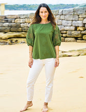 Load image into Gallery viewer, CARRIE TOP - GREEN - BOHO AUSTRALIA