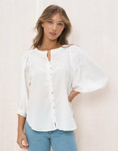 Load image into Gallery viewer, SOFIA WHITE COTTON BLOUSE
