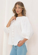 Load image into Gallery viewer, SOFIA WHITE COTTON BLOUSE