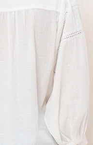 SOFIA WHITE COTTON BLOUSE
