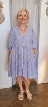 Load image into Gallery viewer, CARLY DRESS - BLUE STRIPE