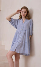Load image into Gallery viewer, CARLY DRESS - BLUE STRIPE