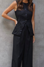 Load image into Gallery viewer, NOAH VEST &amp; PANTS SET - BLACK