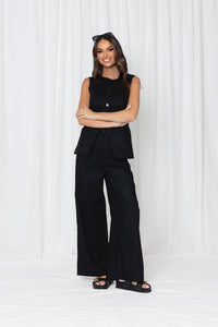 NOAH VEST & PANTS SET - BLACK