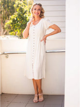 Load image into Gallery viewer, LOUISA LINEN MIDI DRESS - NATURAL