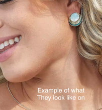 Load image into Gallery viewer, PEARL EMBELLISHMENT STUD EARRINGS - SILVER