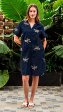 Load image into Gallery viewer, CAMPOS SHIRT DRESS - NAVY PALM
