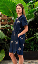 Load image into Gallery viewer, CAMPOS SHIRT DRESS - NAVY PALM
