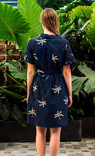 Load image into Gallery viewer, CAMPOS SHIRT DRESS - NAVY PALM
