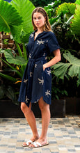 Load image into Gallery viewer, CAMPOS SHIRT DRESS - NAVY PALM