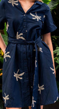 Load image into Gallery viewer, CAMPOS SHIRT DRESS - NAVY PALM
