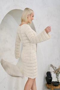 TALIA KNIT DRESS - BEIGE