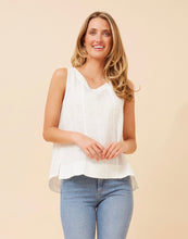 Load image into Gallery viewer, ADDISON WHITE LINEN TANK TOP
