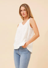 Load image into Gallery viewer, ADDISON WHITE LINEN TANK TOP