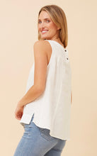 Load image into Gallery viewer, ADDISON WHITE LINEN TANK TOP