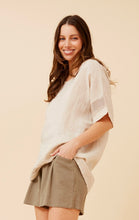 Load image into Gallery viewer, COCO ITALIAN LINEN TOP - NATURAL