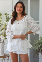 Load image into Gallery viewer, WILLA EMBROIDERED COTTON BLOUSE