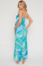 Load image into Gallery viewer, ABSTRACT SPLIT LEG JUMPSUIT - BLUE
