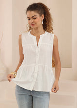 Load image into Gallery viewer, BILLIE WHITE SLEEVELESS TOP
