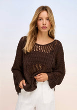 Load image into Gallery viewer, CHELSEA CROCHET JUMPER - BROWN