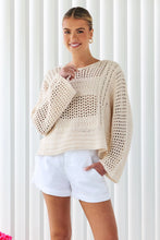 Load image into Gallery viewer, CHELSEA CROCHET JUMPER - BEIGE