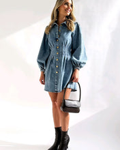 Load image into Gallery viewer, INDIGO DENIM DRESS