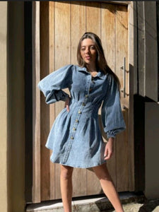 INDIGO DENIM DRESS