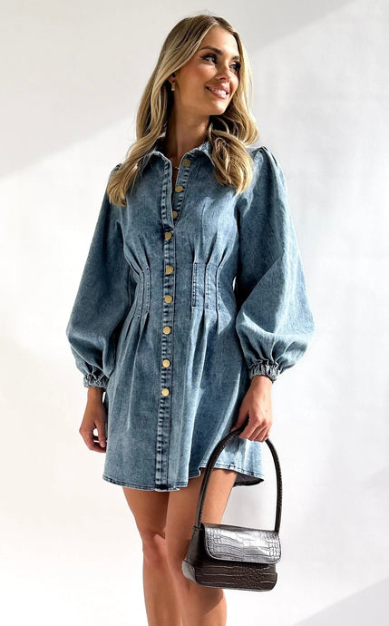 INDIGO DENIM DRESS