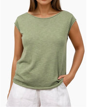 Load image into Gallery viewer, SUNNY GIRL COTTON KNIT TOP - OLIVE