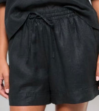 Load image into Gallery viewer, CALLIE LINEN SHORTS &amp; TOP SET - BLACK