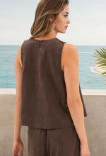 Load image into Gallery viewer, CALLIE LINEN SHORTS &amp; TOP SET - BROWN