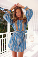 Load image into Gallery viewer, JAASE MOONSTONE SHIRT DRESS - BOHEMIAN BLUES