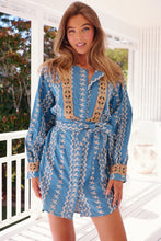 Load image into Gallery viewer, JAASE MOONSTONE SHIRT DRESS - BOHEMIAN BLUES