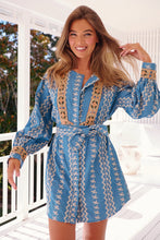 Load image into Gallery viewer, JAASE MOONSTONE SHIRT DRESS - BOHEMIAN BLUES