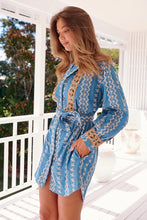 Load image into Gallery viewer, JAASE MOONSTONE SHIRT DRESS - BOHEMIAN BLUES