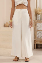 Load image into Gallery viewer, ALEXANDRIA TAILORED SILK/LINEN PANTS - OFF WHITE