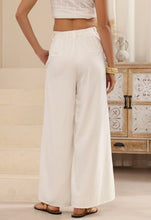 Load image into Gallery viewer, ALEXANDRIA TAILORED SILK/LINEN PANTS - OFF WHITE