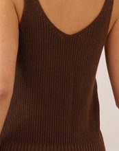 Load image into Gallery viewer, FAITH KNIT TANK - BROWN