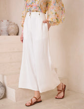 Load image into Gallery viewer, ALEXANDRIA TAILORED SILK/LINEN PANTS - OFF WHITE