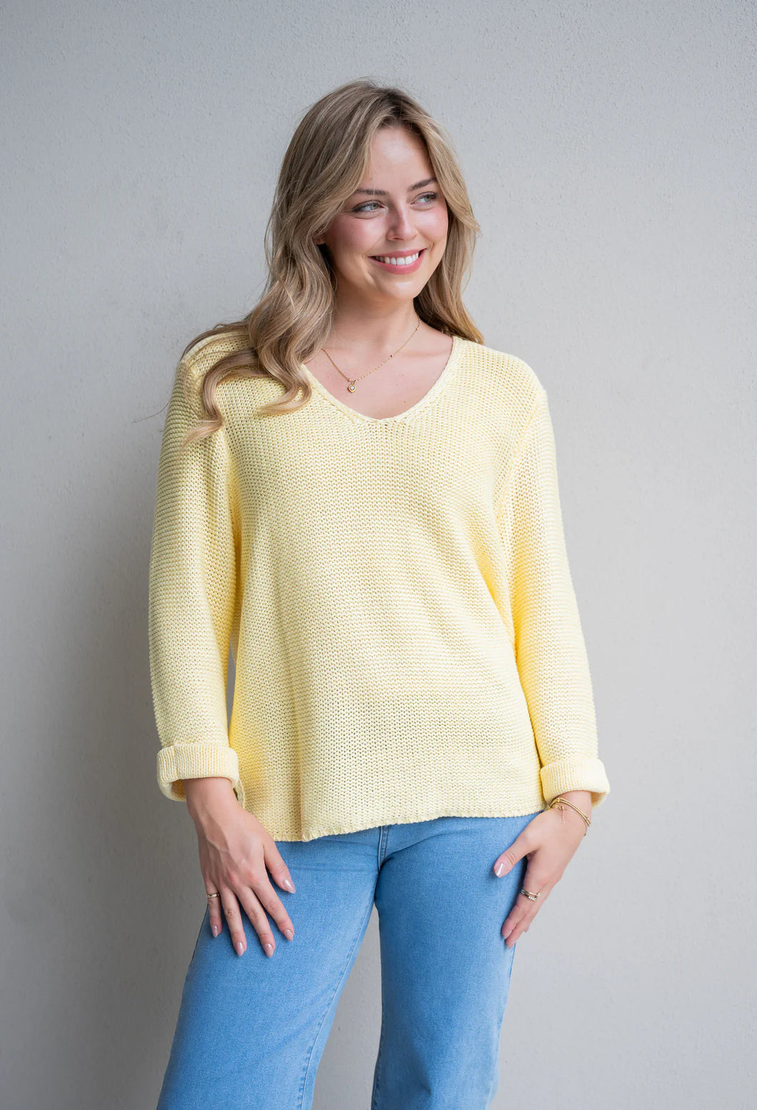 MAYA KNIT JUMPER - YELLOW - SILVER WISHES