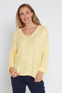 MAYA KNIT JUMPER - YELLOW - SILVER WISHES