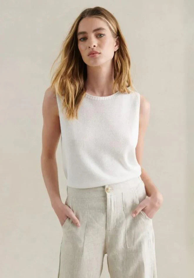 SPRING TANK IN WHITE - LITTLE LIES